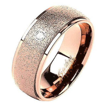 R-M3166 - Größe 8 | Rosegold | Breit: 6mm