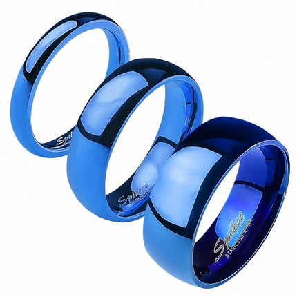 Verlobungsring Partnerring Freundschaftring Edelstahl Blau