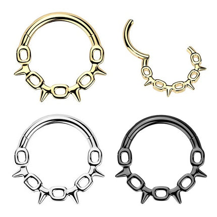 Septum Piercing Clicker Segment Ohr Daith Helix Ring Spike Kette