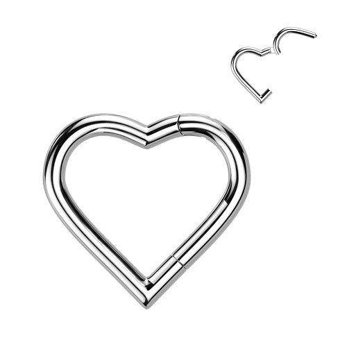 RHT35 (Herz)   - TITAN Silber / 1,0mm x 8mm