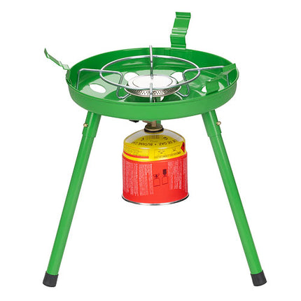 Campingkocher 4in1 Set BBQ Grill Wok Fladenbäcker Tragetasche und 4 x 500g Butangas