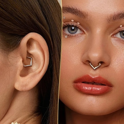 Septum Piercing Clicker Segment Ohr Helix Ring Scharnier Triangel
