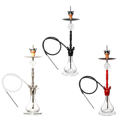 Orientalische Wasserpfeife Nargile Hookah Shisha Set aus Edelstahl inkl. Kohle