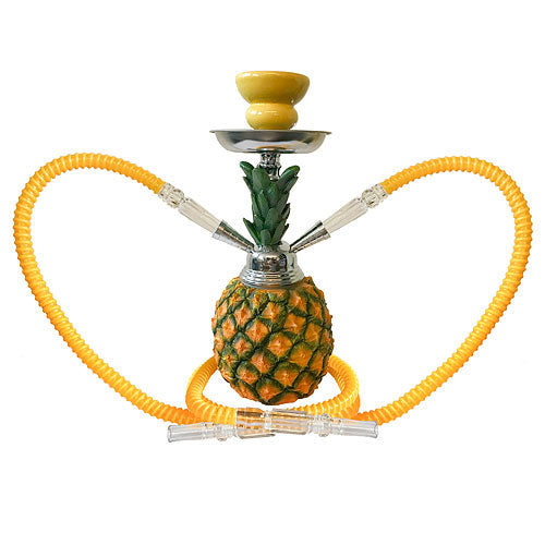 Orientalische 2 Schlauch Wasserpfeife Ananas 30cm Shisha Set inkl. Kohle