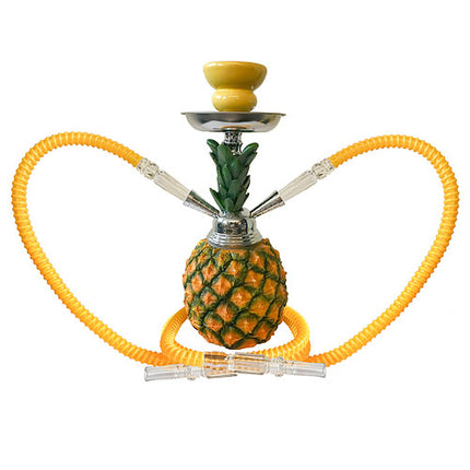 Orientalische 2 Schlauch Wasserpfeife Ananas 30cm Shisha Set inkl. Kohle