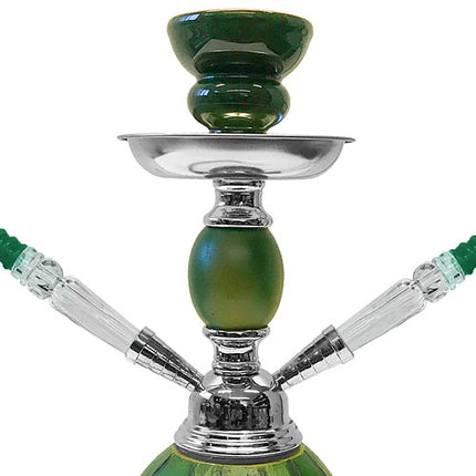 Orientalische 2 Schlauch Wasserpfeife Melone 30cm Shisha Set inkl. Kohle