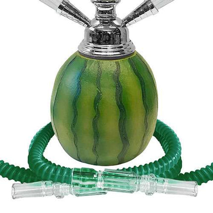 Orientalische 2 Schlauch Wasserpfeife Melone 30cm Shisha Set inkl. Kohle
