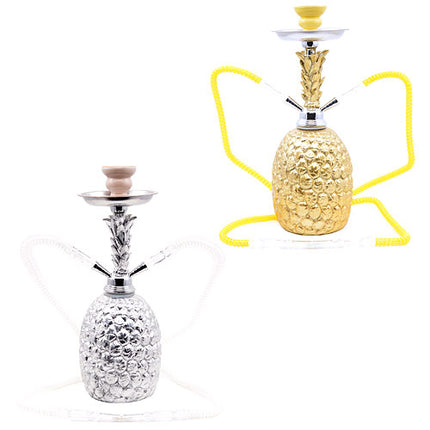 Moderne Wasserpfeife 2 Schlauch Ananas 45cm Shisha Set inkl. Kohle