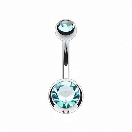 T23N04 - Silber |  Aqua / 1,6mm x 10mm x 5x8mm