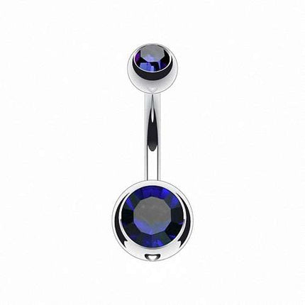 T23N04 - Silber |  Blau / 1,6mm x 10mm x 5x8mm