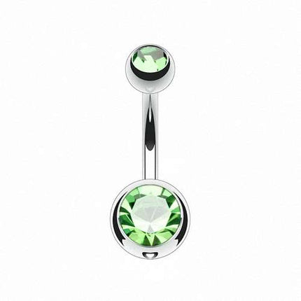 T23N04 - Silber |  Grün / 1,6mm x 8mm x 4x6mm