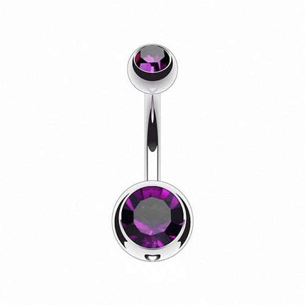 T23N04 - Silber |  Lila / 1,6mm x 8mm x 4x6mm