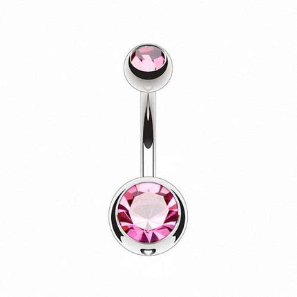 T23N04 - Silber |  Pink / 1,6mm x 12mm x 5x8mm
