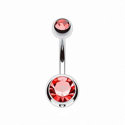 T23N04 - Silber |  Rot / 1,6mm x 10mm x 5x8mm