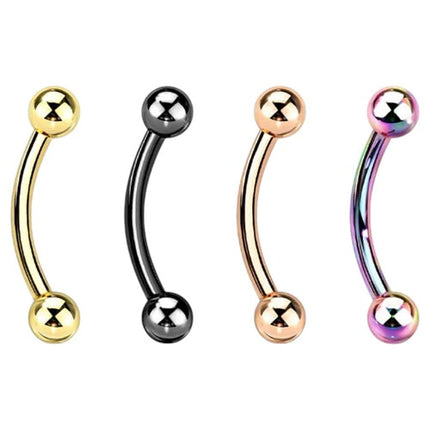 Augenbrauen Piercing Banane aus Titan Außengewinde Implantatqualität