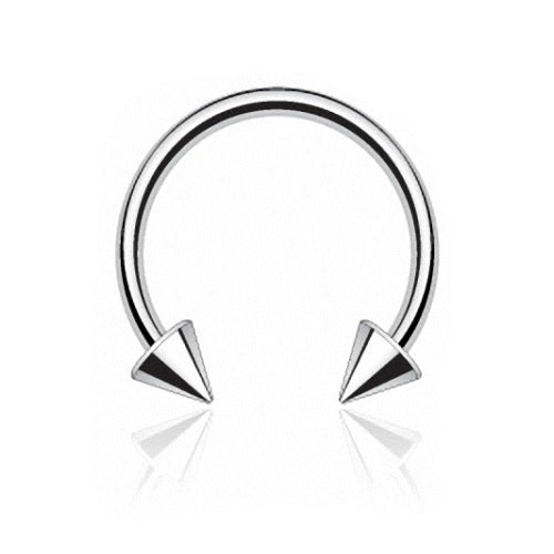 Titan G23 Lippenpiercing Hufeisen Horseshoe mit Spikes