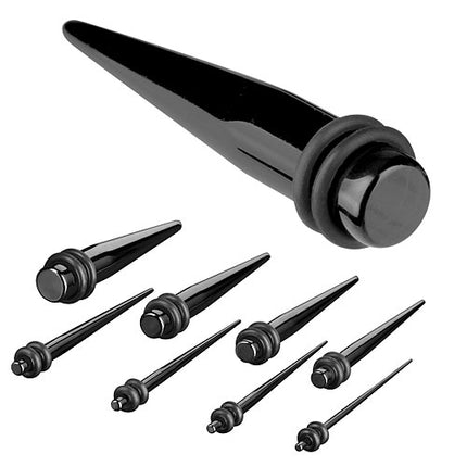 Titan Ohr Dehnstab Expander Dehnstift Schwarz 1,6mm - 8mm oder Set
