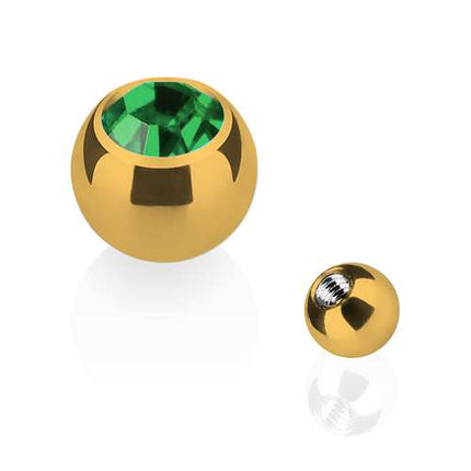 TBG03 ( Gold )  - 1,6mm x 6mm / Smaragdgrün
