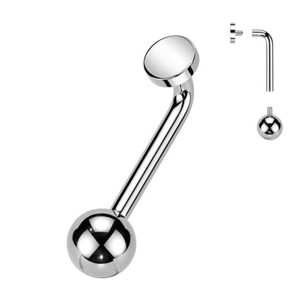 Christina Piercing aus Titan G23 mit Innengewinde und Kugelaufsatz