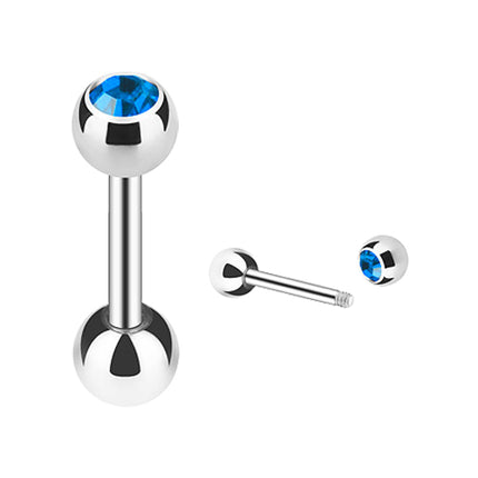 JS03 / Silber  - 8mm / Hellblau